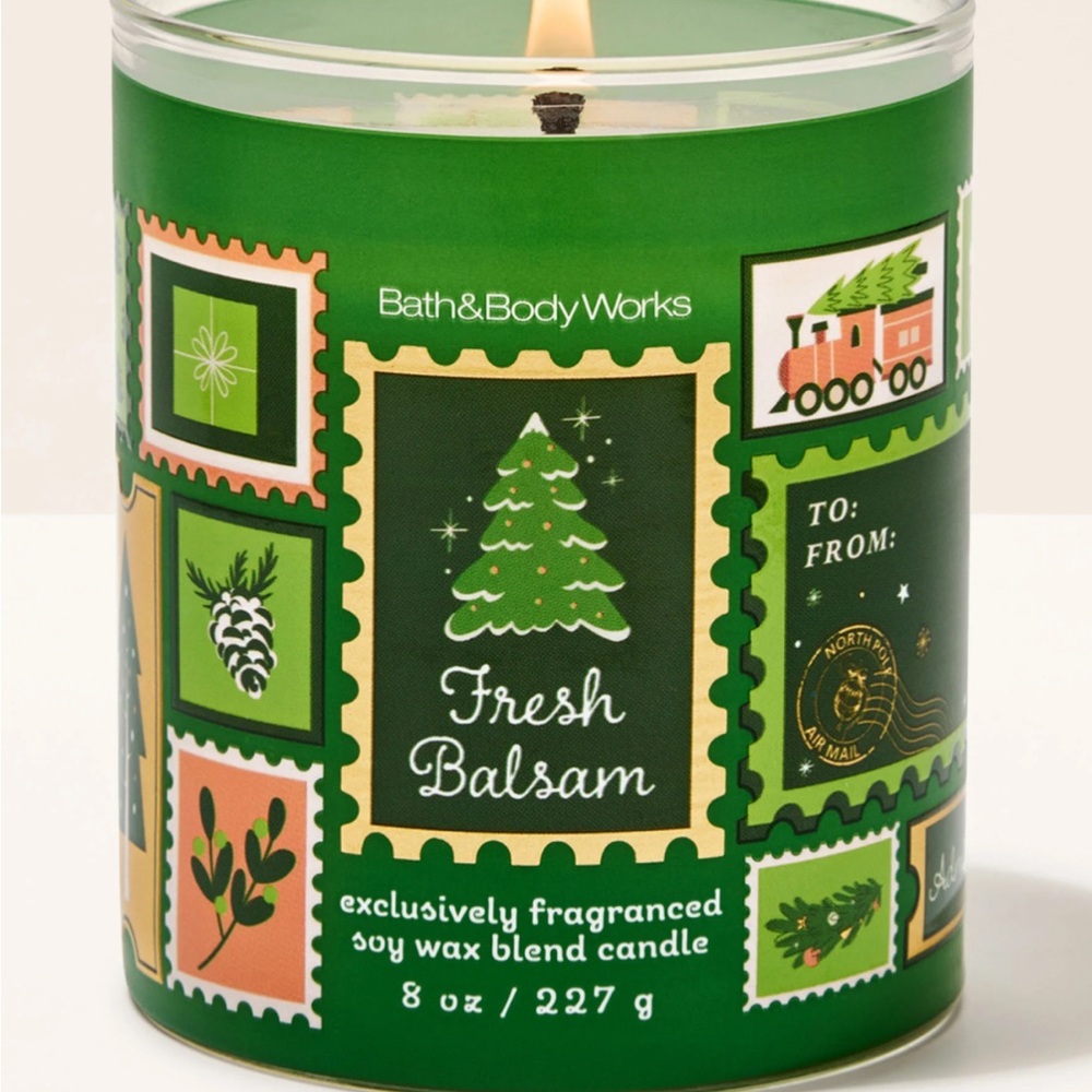 Bath & Body Works Fresh Balsam Green Candle